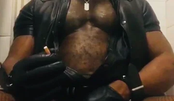 Leather Muscle Verbal Smoke Session