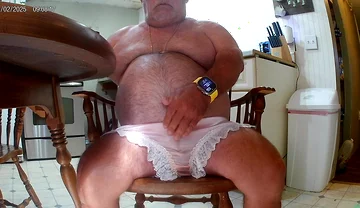 Wet Satin Satin Panties Cum Covered