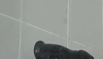 Riding a Large Black Cock Dildo 1