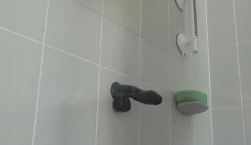 Riding a Large Black Cock Dildo 1
