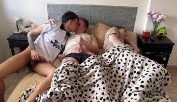 Don't Make a Noise so Your Step-brother Won't Notice! - Big Cock Tattoed Latino Twink
