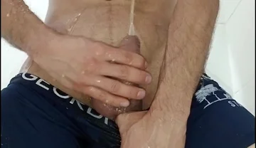 Pissing Desperate in Underwear, I Get Everything Wet, Close-up, I'm Your Submissive Slut, Gay, Trans, Femboy, Sissy, Big Cock Ve