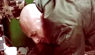 Biker boys fisting skinhead