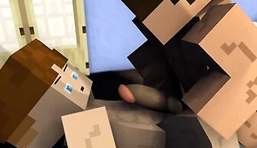 Late Game Night With The Boys - Minecraft Gay Sex Animation