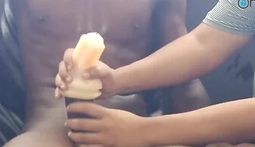 I Masturbate My Friend With Toy And It Doesnt Fit His Huge Thick Cock