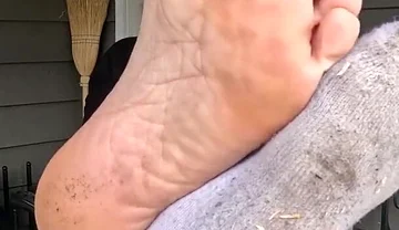 I Show off My Dirty Socks and Feet