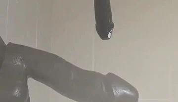 Good Views of Riding Large Black Cock Dildo