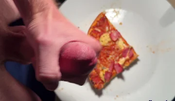 Twink Squirt on His Pizza